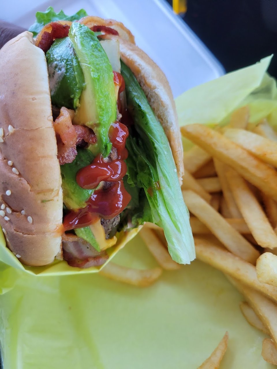 Avocado Bacon Cheeseburger