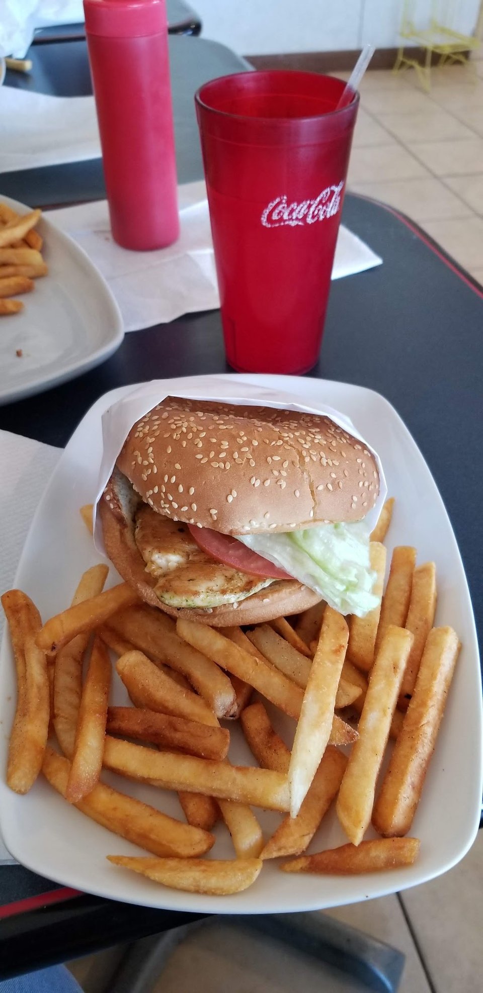 Chicken Hamburger with Fries